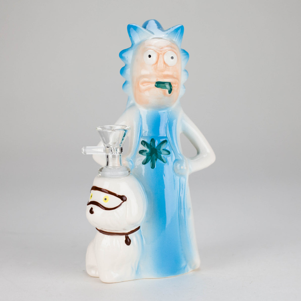8″ Mad Scientist Ceramic Bong – Cartoon Style Vintage Collectible [ES083WP] Ceramic Bong Canadian Distributor