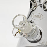 14" Electroplated Etched Monogram Design 9mm Glow in the Dark Beaker [LV145009] Glass Bong Super Supplys Inc