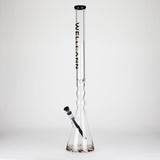 WellCann | 29" Curved Tube Beaker Bong – Heavy-Duty 7mm Glass with Thick Base Glass Bong Smoking Cat Distribution Black