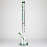 WellCann | 29" Curved Tube Beaker Bong – Heavy-Duty 7mm Glass with Thick Base Glass Bong Smoking Cat Distribution Green