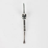 4.7” Stainless Steel Skull Dab Tool [SMKE-104] Cap · Dabber · Insert · Clip · Nail Canadian Distributor Silver