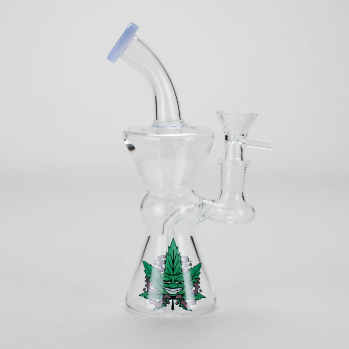 6.5″ Cartoon Print Glass Bong [F230829-4] Glass Bong Canadian Distributor Milk Blue (Sticker 2)