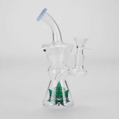 6.5″ Cartoon Print Glass Bong [F230829-4] Glass Bong Canadian Distributor Milk Blue (Sticker 2)