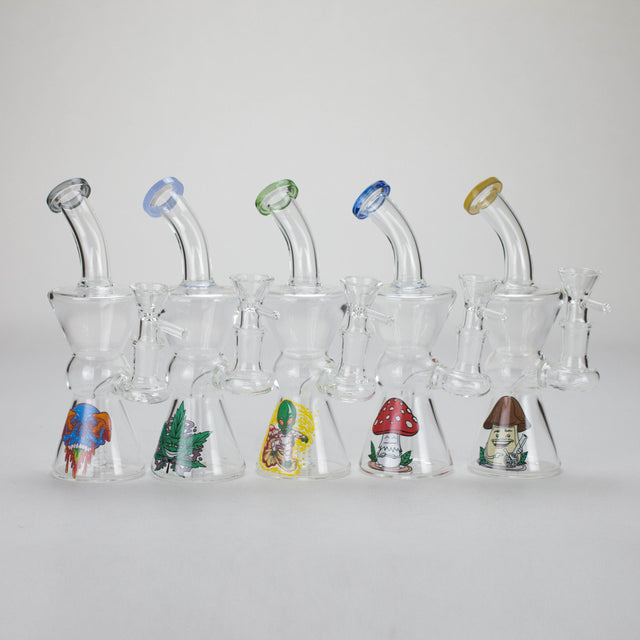 6.5″ Cartoon Print Glass Bong [F230829-4] Glass Bong Canadian Distributor