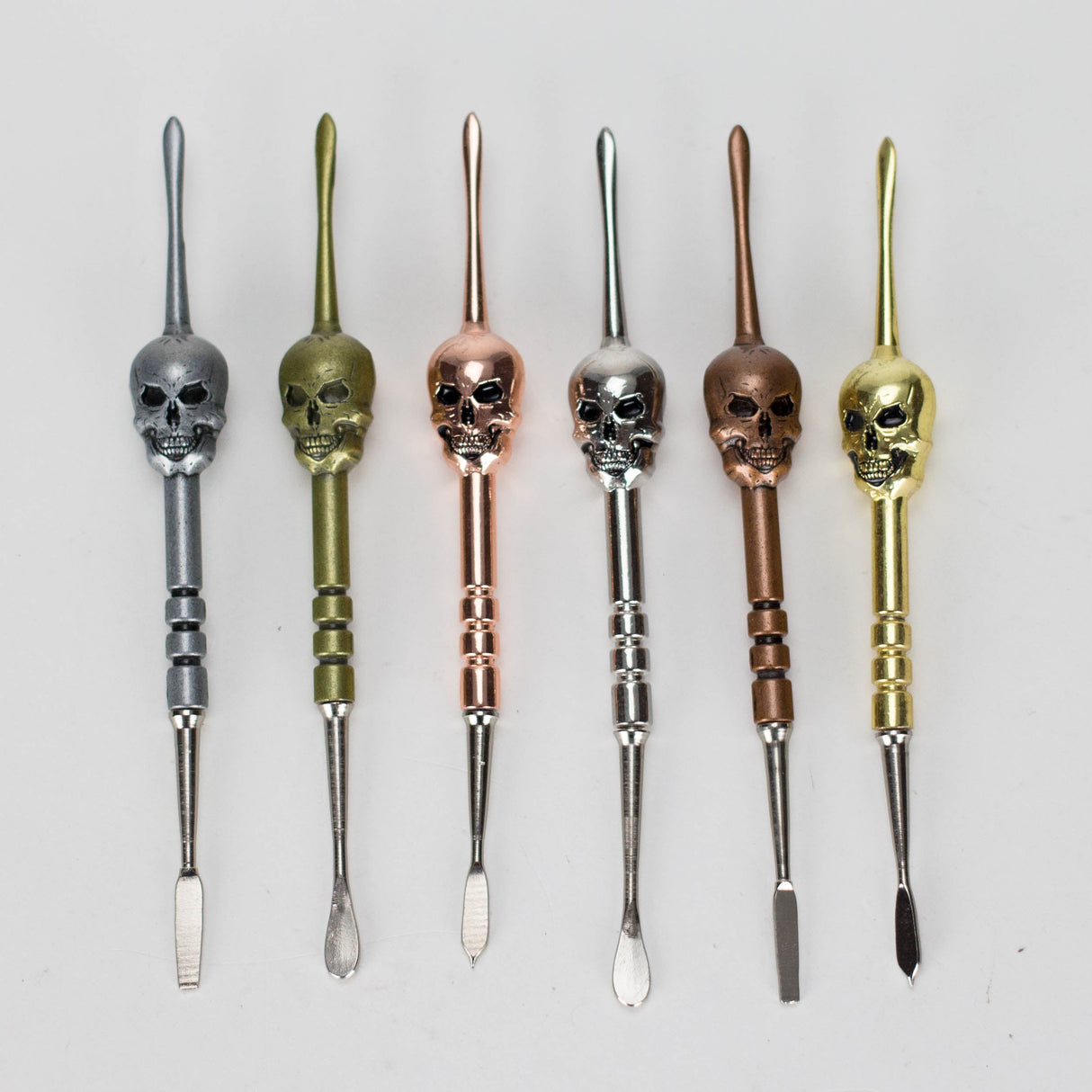 4.7” Stainless Steel Skull Dab Tool [SMKE-104] Cap · Dabber · Insert · Clip · Nail Canadian Distributor