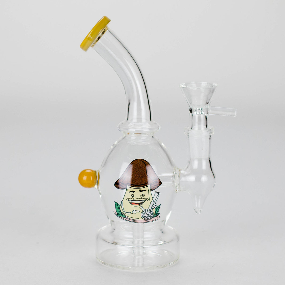 6.5″ Cartoon PrintGlass Bong [F230829-1A] Glass Bong Canadian Distributor Yellow(Sticker1)