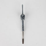 4.7” Stainless Steel Skull Dab Tool [SMKE-104] Cap · Dabber · Insert · Clip · Nail Canadian Distributor Grey