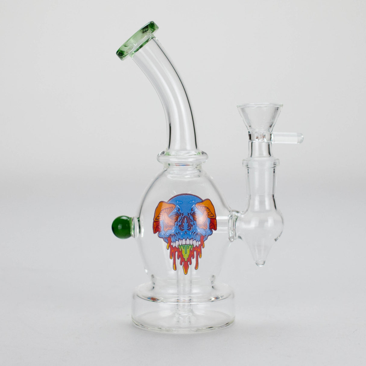 6.5″ Cartoon PrintGlass Bong [F230829-1A] Glass Bong Canadian Distributor Green (Sticker 5)