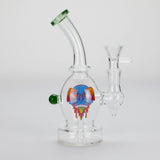 6.5″ Cartoon PrintGlass Bong [F230829-1A] Glass Bong Canadian Distributor Green (Sticker 5)