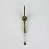 4.7” Stainless Steel Skull Dab Tool [SMKE-104] Cap · Dabber · Insert · Clip · Nail Canadian Distributor Green