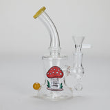 6.5″ Cartoon PrintGlass Bong [F230829-1B] Glass Bong Canadian Distributor Yellow (Sticker 3)