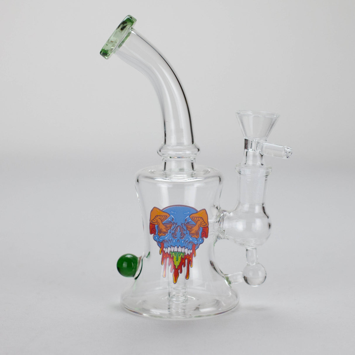 6.5″ Cartoon PrintGlass Bong [F230829-1B] Glass Bong Canadian Distributor Green (Sticker 5)