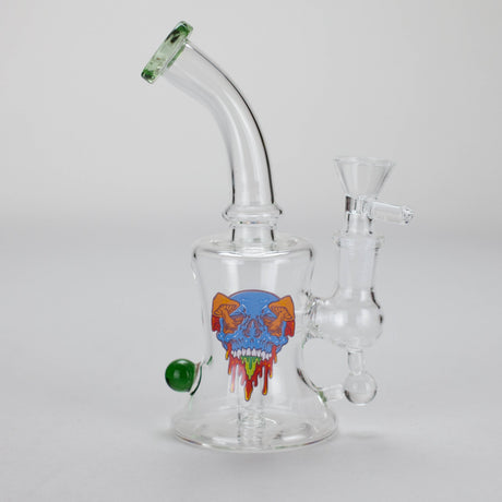 6.5″ Cartoon PrintGlass Bong [F230829-1B] Glass Bong Canadian Distributor Green (Sticker 5)