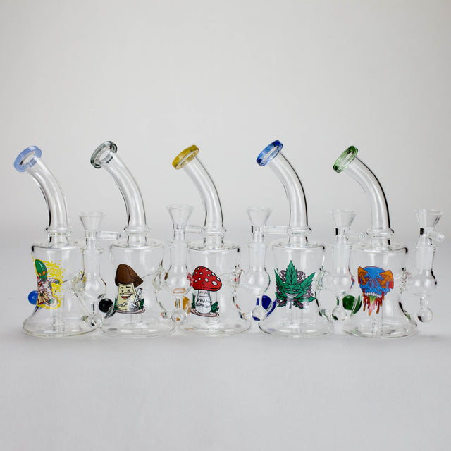 6.5″ Cartoon PrintGlass Bong [F230829-1B] Glass Bong Canadian Distributor