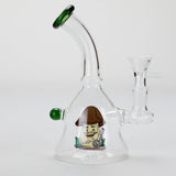6.5″ Cartoon PrintGlass Bong [F230829-1C] Glass Bong Canadian Distributor Green (Sticker 1)