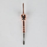 4.7” Stainless Steel Skull Dab Tool [SMKE-104] Cap · Dabber · Insert · Clip · Nail Canadian Distributor Rose Gold