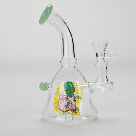 6.5″ Cartoon PrintGlass Bong [F230829-1C] Glass Bong Canadian Distributor Jade (Sticker 2)