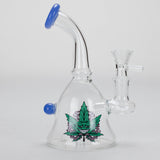 6.5″ Cartoon PrintGlass Bong [F230829-1C] Glass Bong Canadian Distributor Milk Blue (Sticker 3)