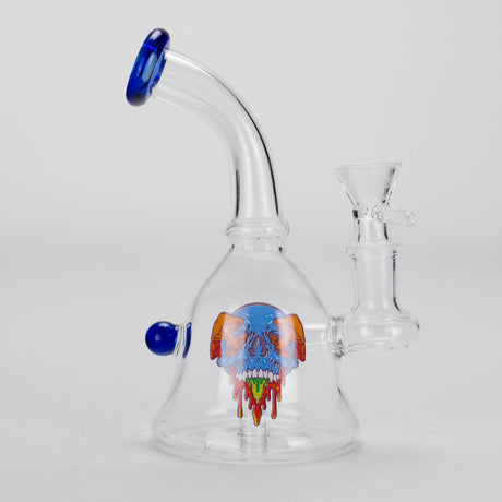 6.5″ Cartoon PrintGlass Bong [F230829-1C] Glass Bong Canadian Distributor Blue (Sticker 4)