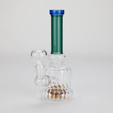 6" Stemless Glass Bong with Water Diffuser – 14mm Bowl Joint Glass Bong Bongzie Smokes Green