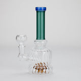 6" Stemless Glass Bong with Water Diffuser – 14mm Bowl Joint Glass Bong Bongzie Smokes