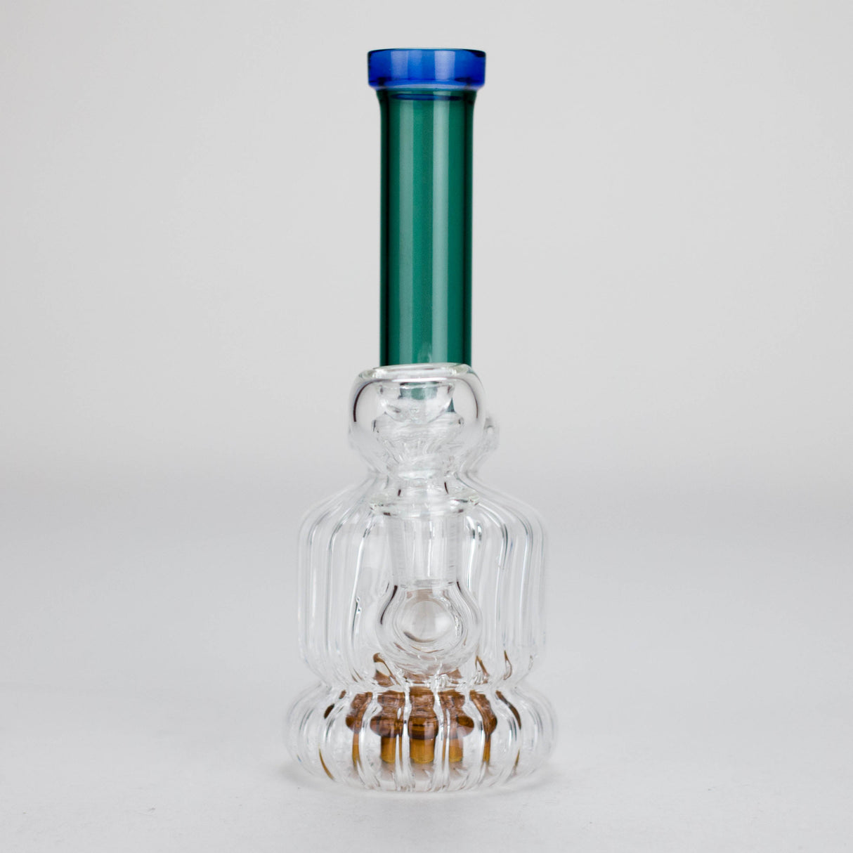 6" Stemless Glass Bong with Water Diffuser – 14mm Bowl Joint Glass Bong Bongzie Smokes