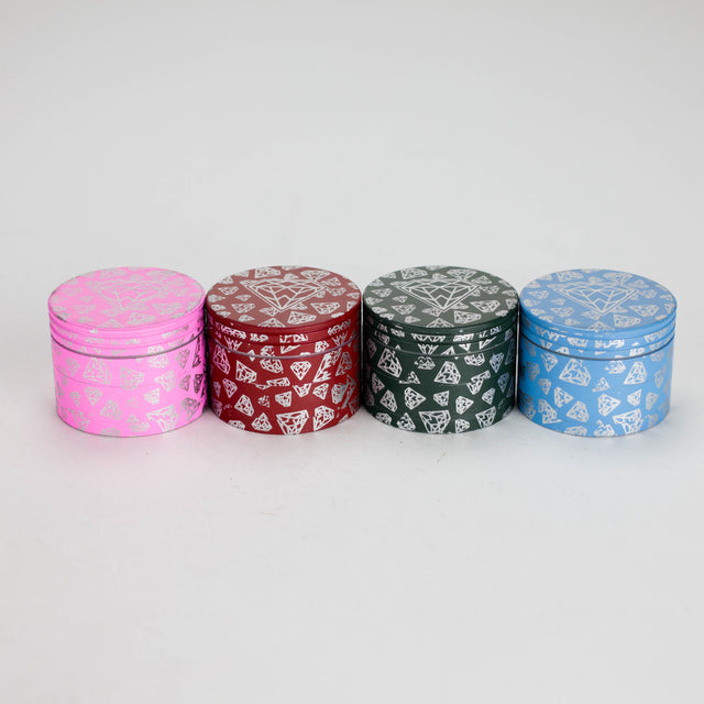 58mm Diamond Star 4-Part Aluminum Herb Grinder – 16pcs Bulk Pack Regular Grinder Bongzie Smokes