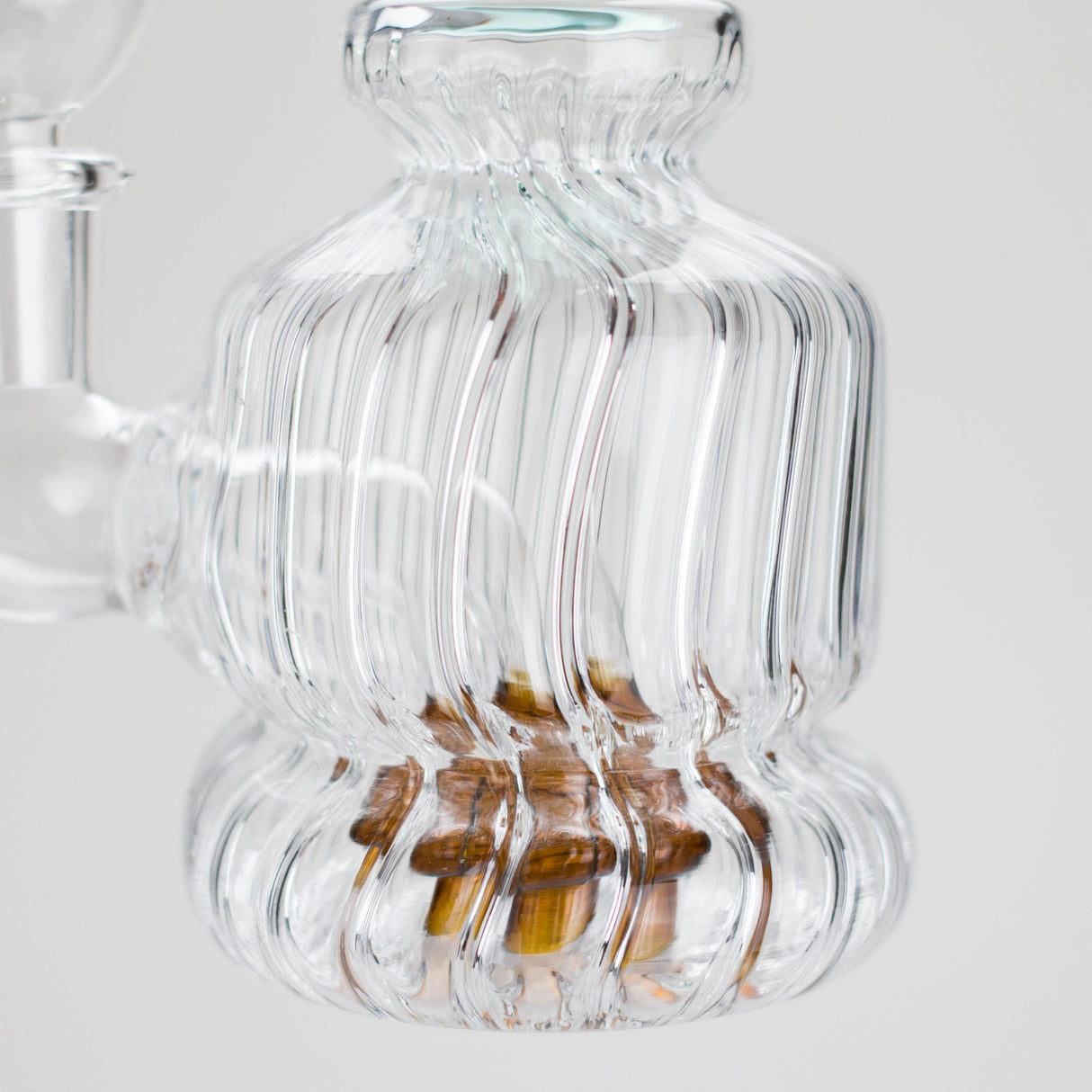 6" Stemless Glass Bong with Water Diffuser – 14mm Bowl Joint Glass Bong Bongzie Smokes