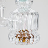 6" Stemless Glass Bong with Water Diffuser – 14mm Bowl Joint Glass Bong Bongzie Smokes