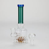 6" Stemless Glass Bong with Water Diffuser – 14mm Bowl Joint Glass Bong Bongzie Smokes