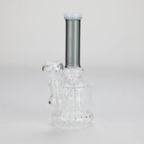 6" Stemless Glass Bong with Water Diffuser – 14mm Bowl Joint Glass Bong Bongzie Smokes Black