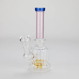 6" Stemless Glass Bong with Water Diffuser – 14mm Bowl Joint Glass Bong Bongzie Smokes Pink