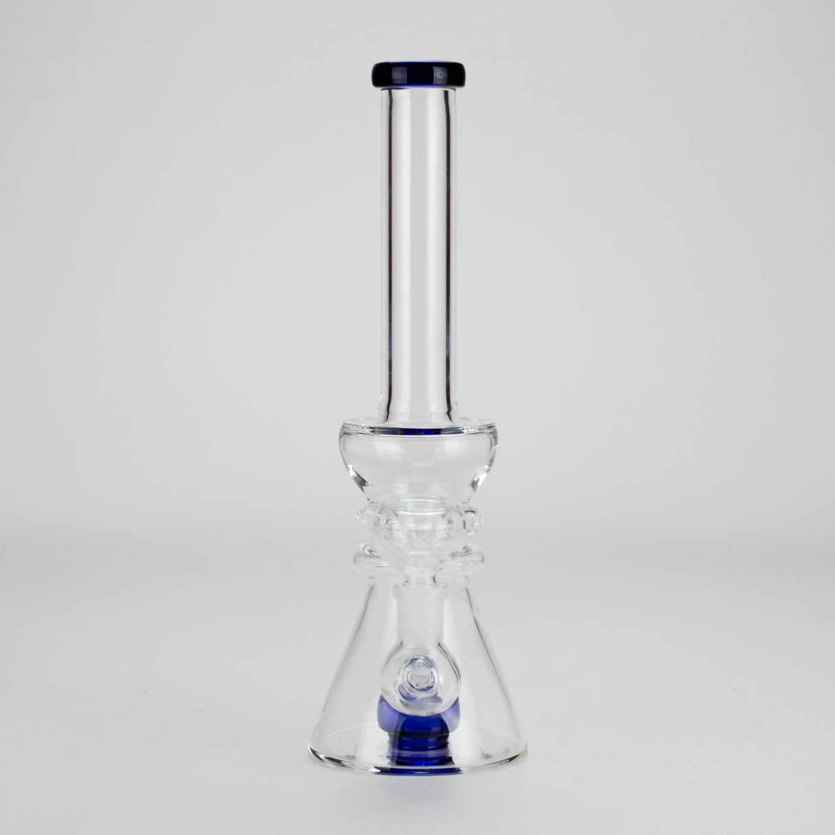 11" Stemless Glass Bong with Diffuser – 14mm Bowl Joint Glass Bong Bongzie Smokes