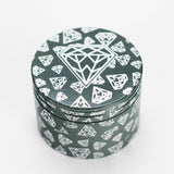 58mm Diamond Star 4-Part Aluminum Herb Grinder – 16pcs Bulk Pack Regular Grinder Bongzie Smokes