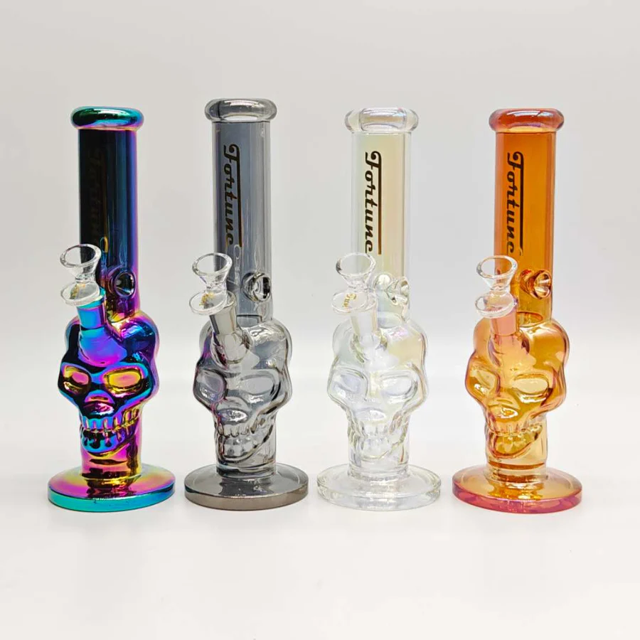 Fortune | Electroplated Skull 10" 5mm Glass Bong [SK105038E] Glass Bong Fortune