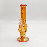 Fortune | Electroplated Skull 10" 5mm Glass Bong [SK105038E] Glass Bong Fortune Bronze