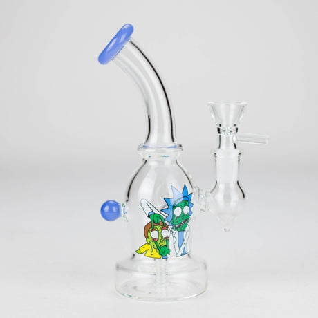 6.5″ Cartoon PrintGlass Bong [F230829-2B] Glass Bong Canadian Distributor Mikl Blue (Sitcker 1)