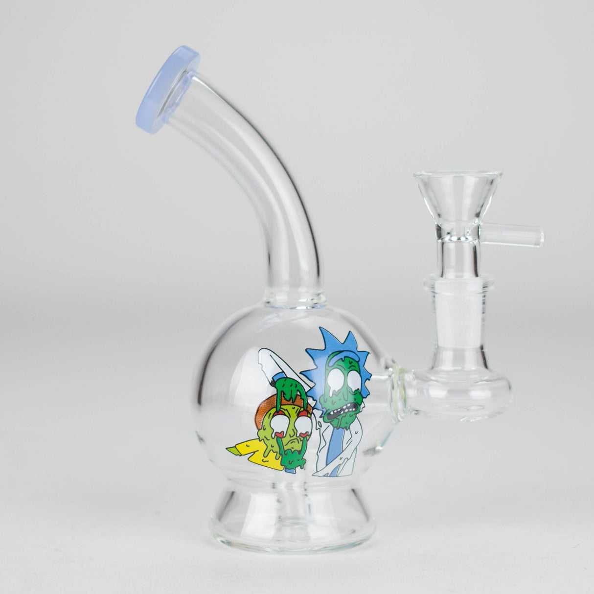 6.5″ Cartoon PrintGlass Bong [F230829-1D] Glass Bong Canadian Distributor Milk Blue (Sticker 1)