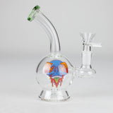 6.5″ Cartoon PrintGlass Bong [F230829-1D] Glass Bong Canadian Distributor Green (Sticker 2)