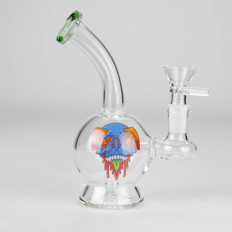 6.5″ Cartoon PrintGlass Bong [F230829-1D] Glass Bong Canadian Distributor Green (Sticker 2)