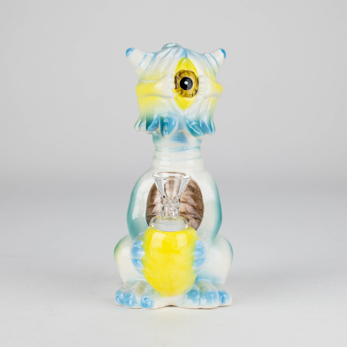 7″ Vintage Design Ceramic Bong – Unique Cyclops Monster Shape [ES079WP] Ceramic Bong Canadian Distributor