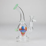 6.5″ Cartoon PrintGlass Bong [F230829-2B] Glass Bong Canadian Distributor Milk Green (Sticker 4)
