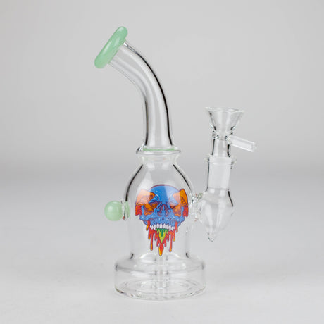 6.5″ Cartoon PrintGlass Bong [F230829-2B] Glass Bong Canadian Distributor Milk Green (Sticker 4)