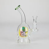 6.5″ Cartoon PrintGlass Bong [F230829-2C] Glass Bong Canadian Distributor Green (Sticker 2)
