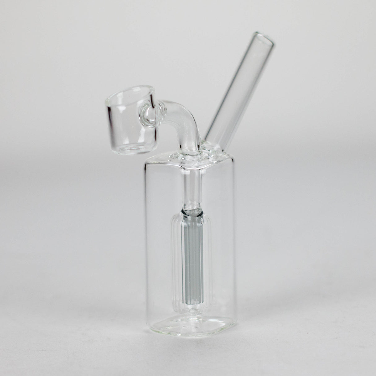 4″ Glass Dab Rig with Banger [G230806-5] Glass Rig Canadian Distributor Gray