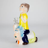 8″ Cartoon Duo Adventure Ceramic Bong – Whimsical Vintage Collection [ES082WP] Ceramic Bong Canadian Distributor