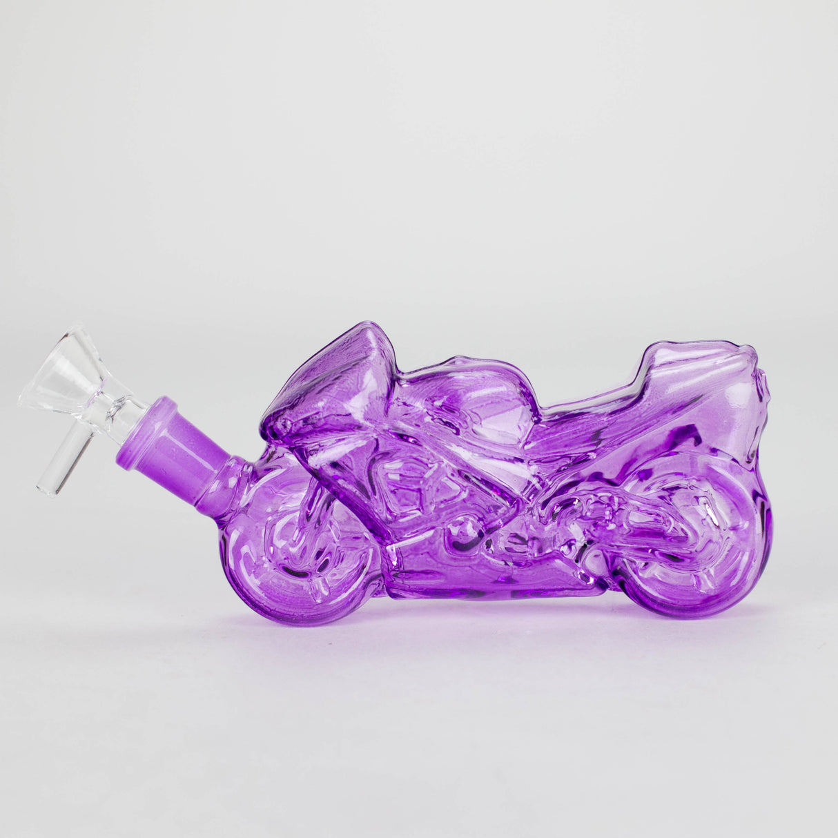 7″ Purple Heavy Bike Soft Glass Bong [TX217] Glass Bong Canadian Distributor