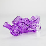 7″ Purple Heavy Bike Soft Glass Bong [TX217] Glass Bong Canadian Distributor