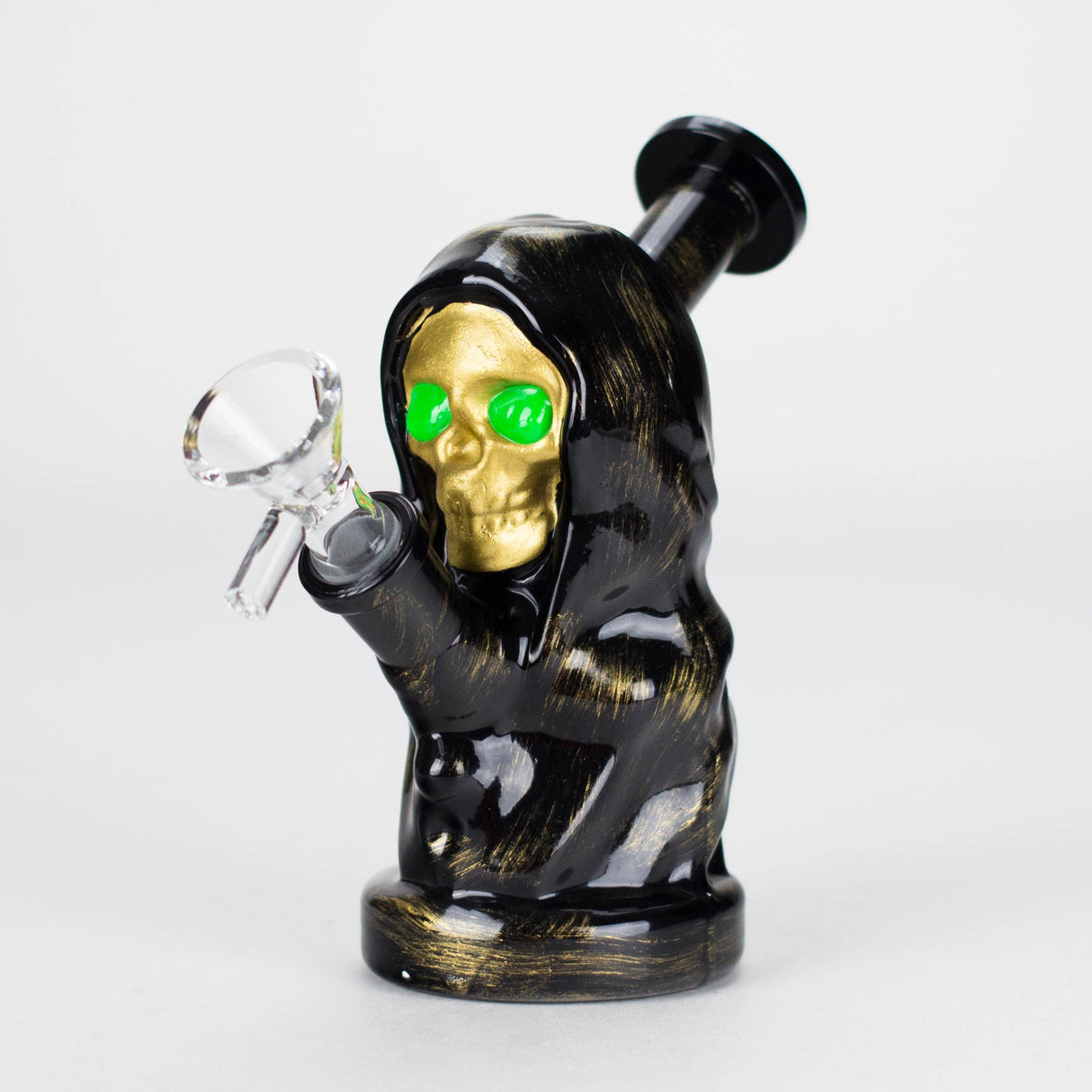 6″ Black Skull Soft Glass Bong [XY008] Glass Bong Canadian Distributor