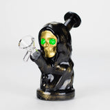 6″ Black Skull Soft Glass Bong [XY008] Glass Bong Canadian Distributor